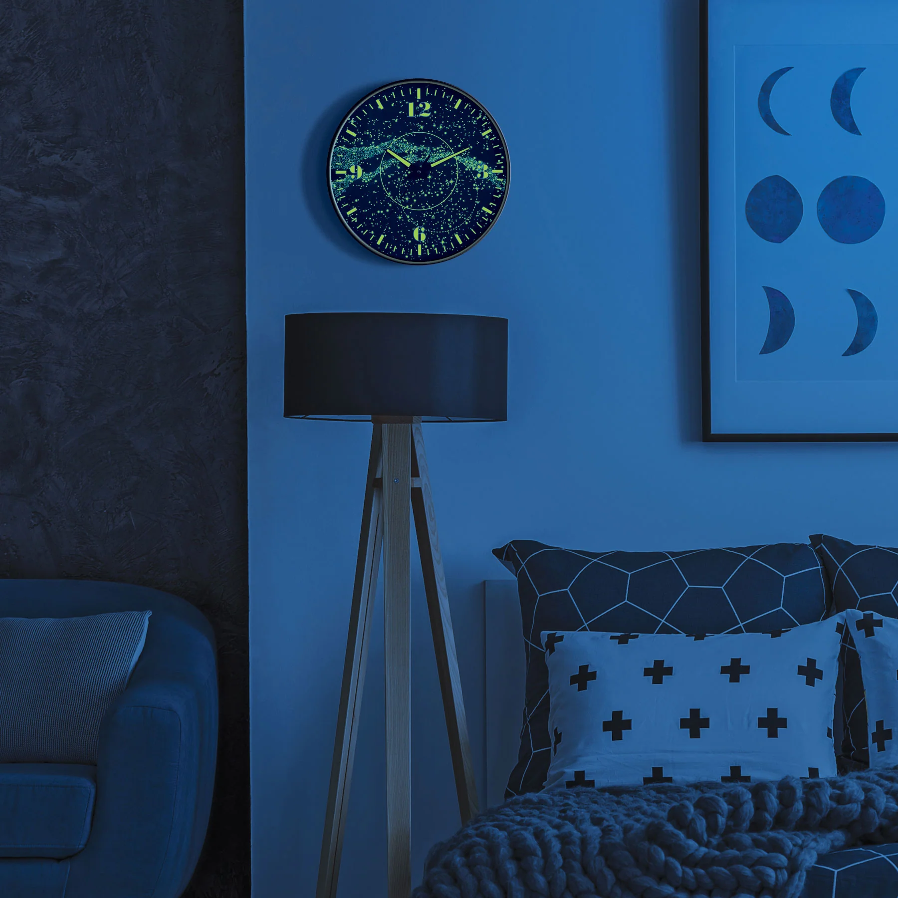 Luminous Wall Clock Glow in the Dark - Image 2