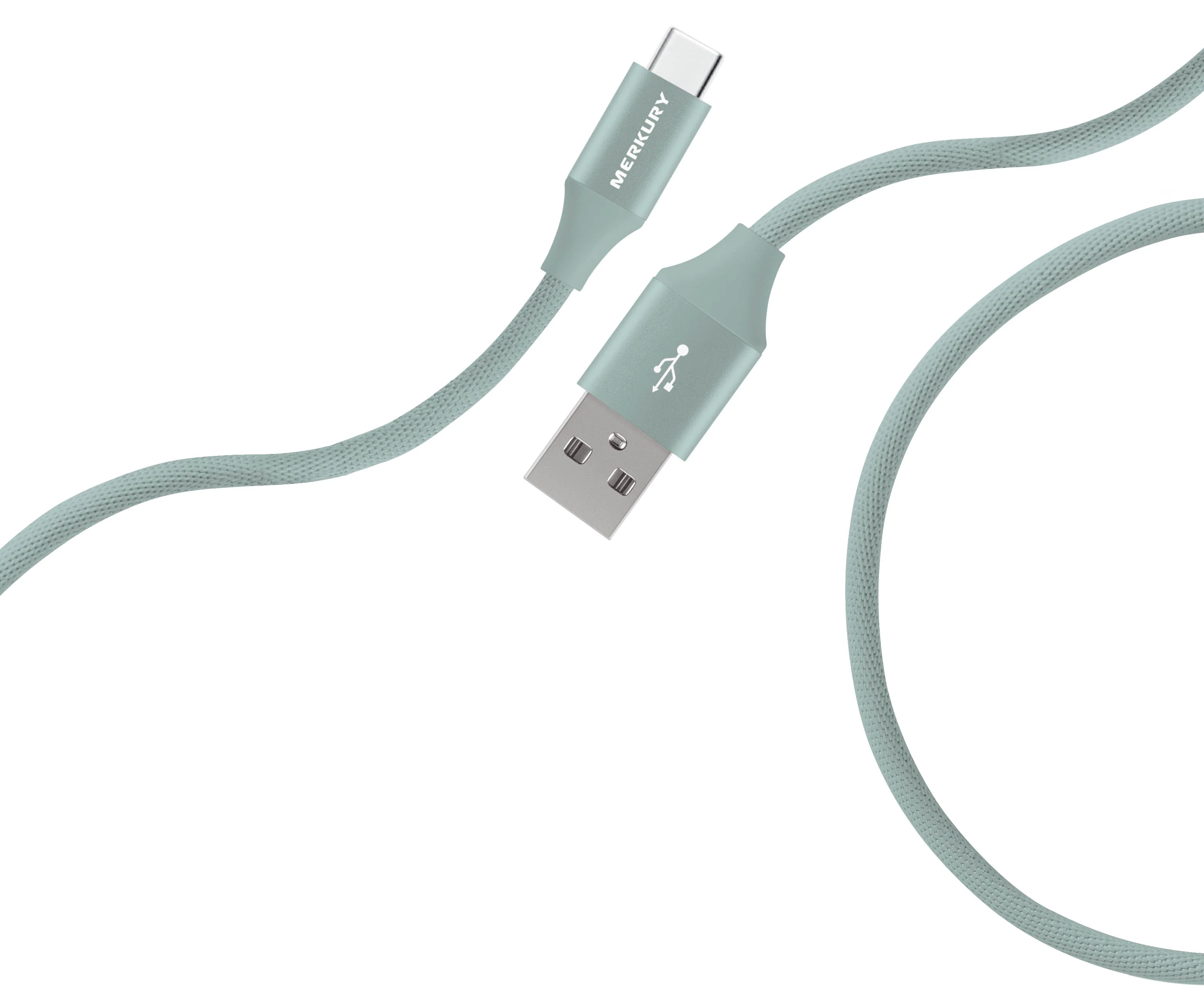 6 Ft Fabric Cable -USB-A to USB-C -Mist - Image 2