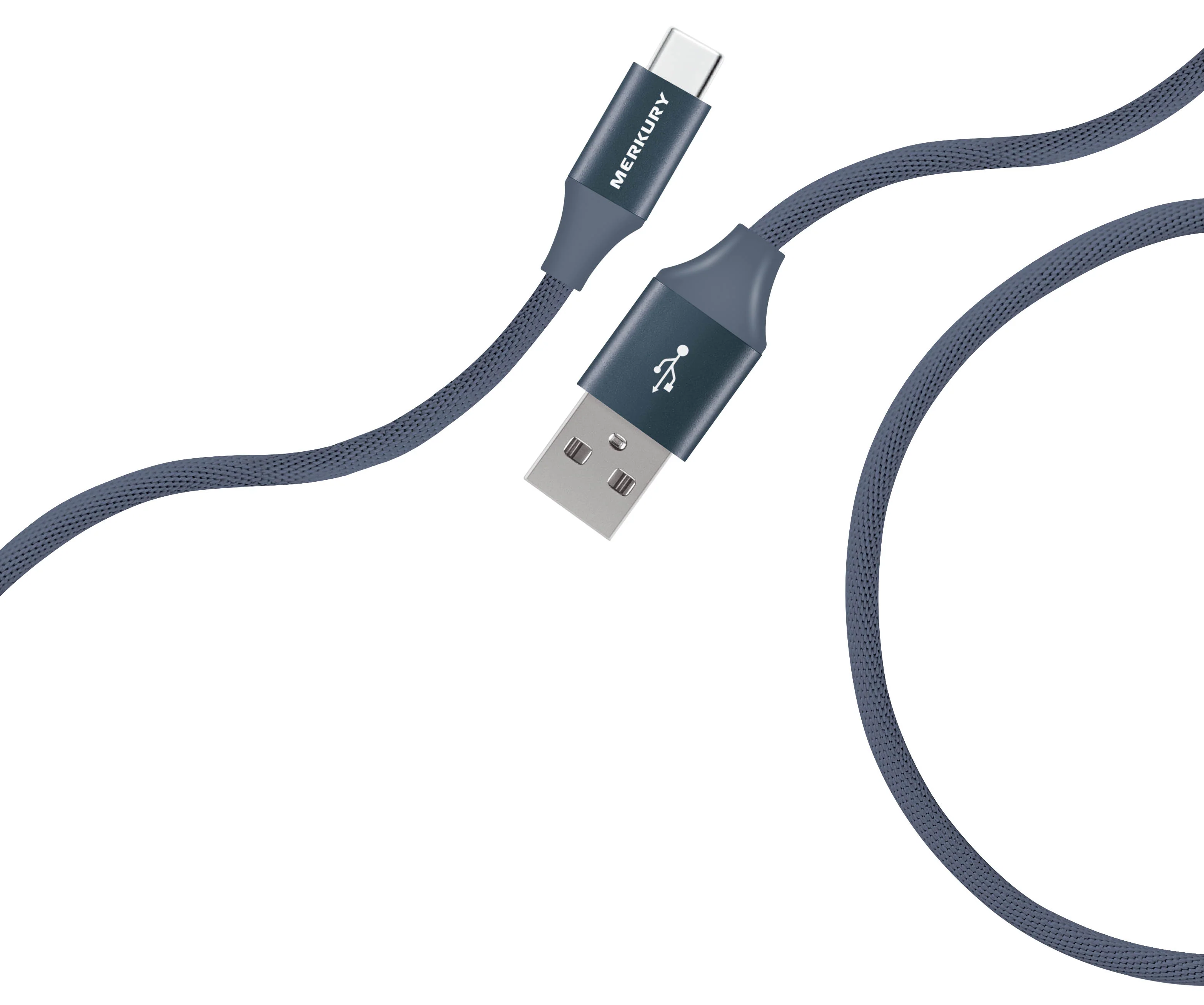 6 Ft Fabric Cable - USB-A to USB-C-Slate - Image 2