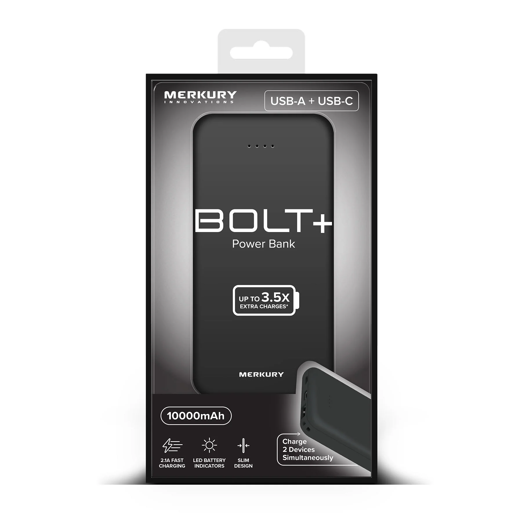 Power Bank - 10000mAh - Black - Image 3