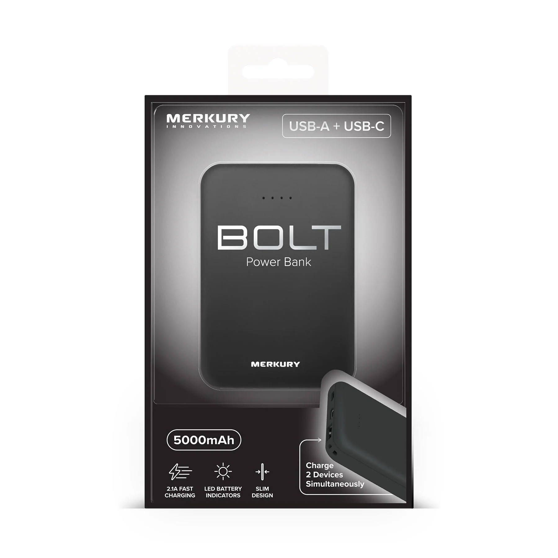 Power Bank - 5000mAh - Black - Image 4
