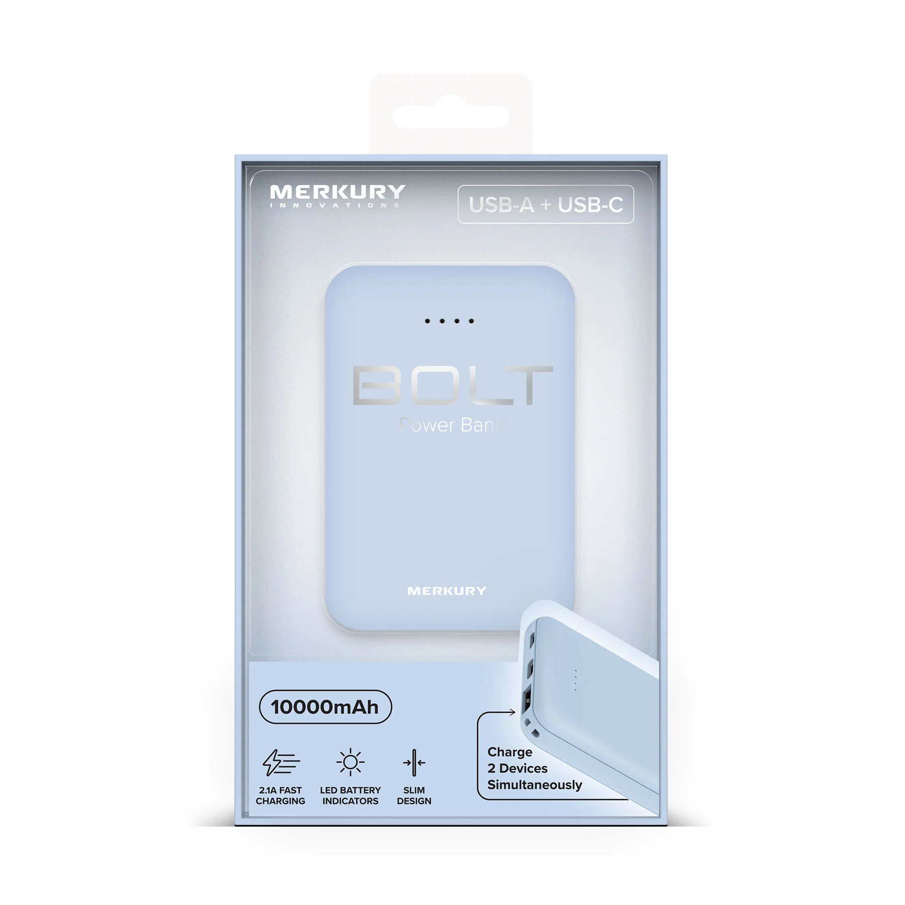 Power Bank - 5000mAh - Sky Blue - Image 4
