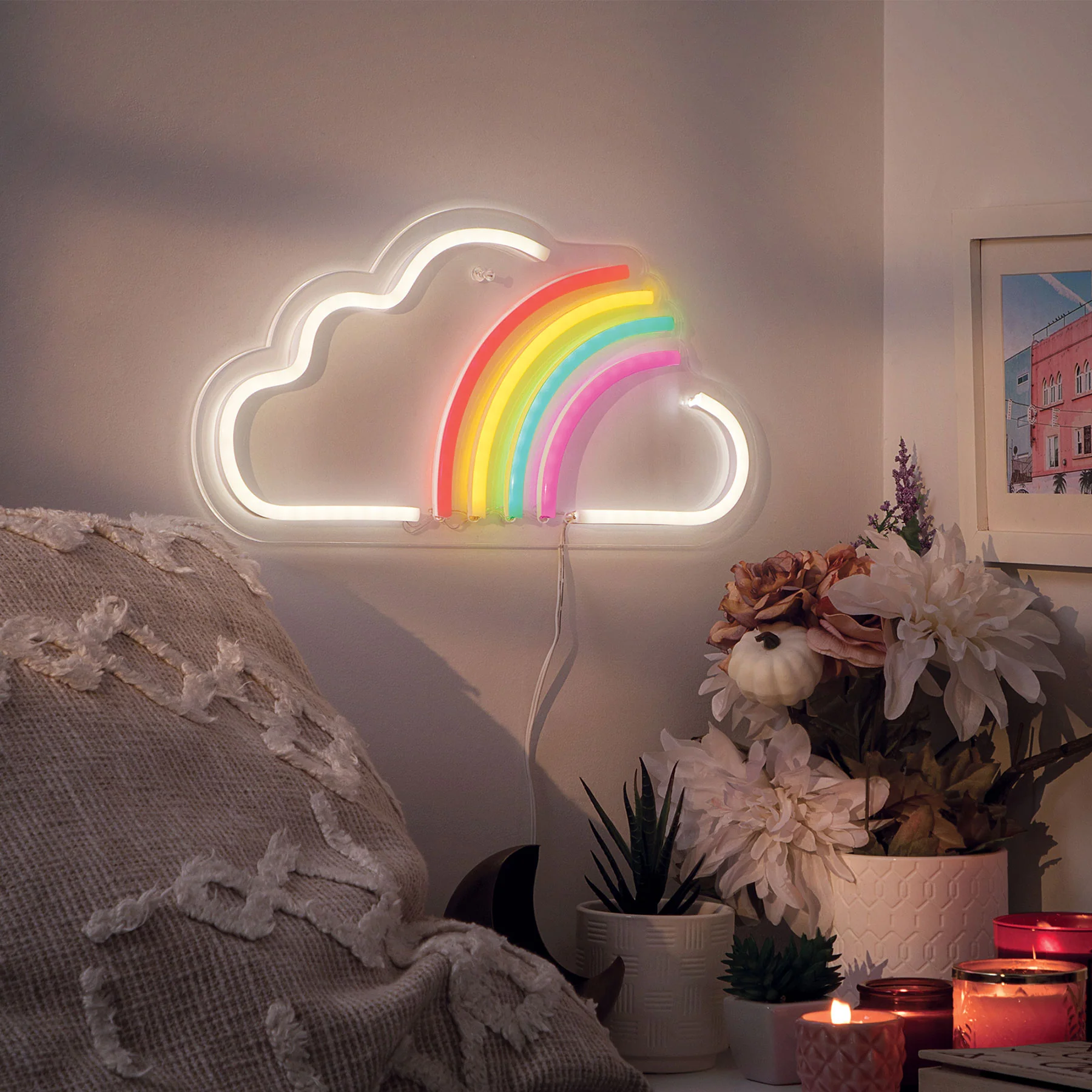 Rainbow Cloud Neon Sign - Image 3