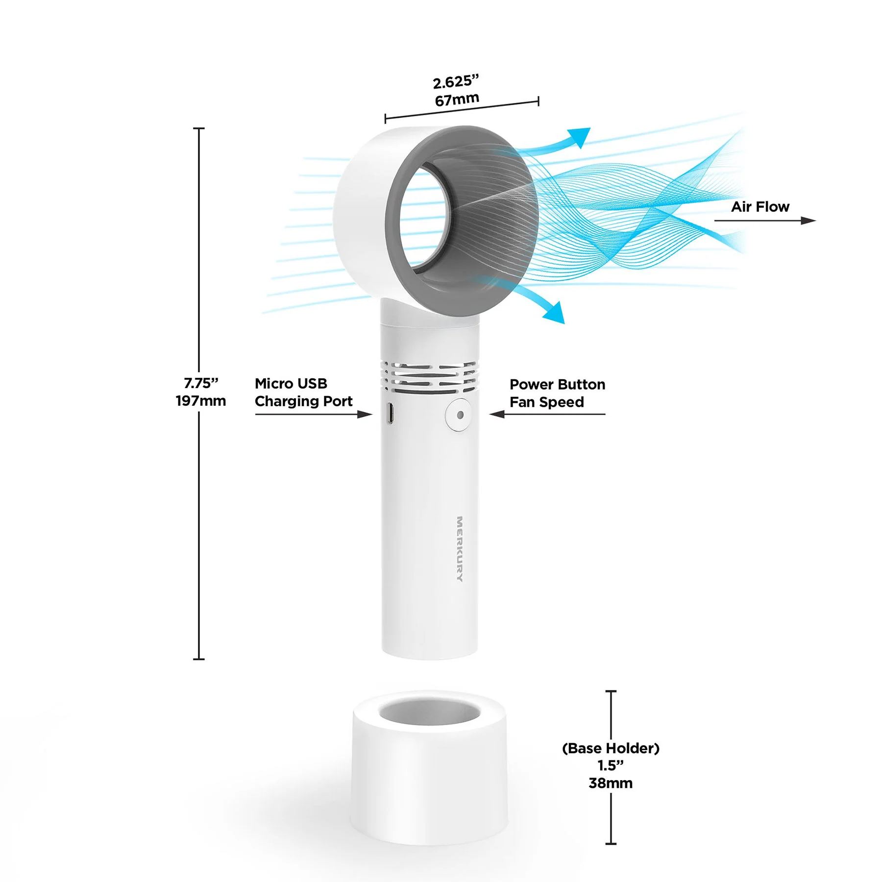 Whirlwind Handheld Bladeless Fan - Image 5