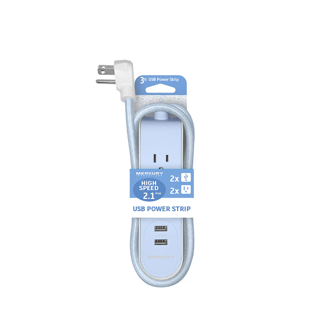 2 AC + 2 USB 2.1A 3 Ft Fabric Power - Image 3