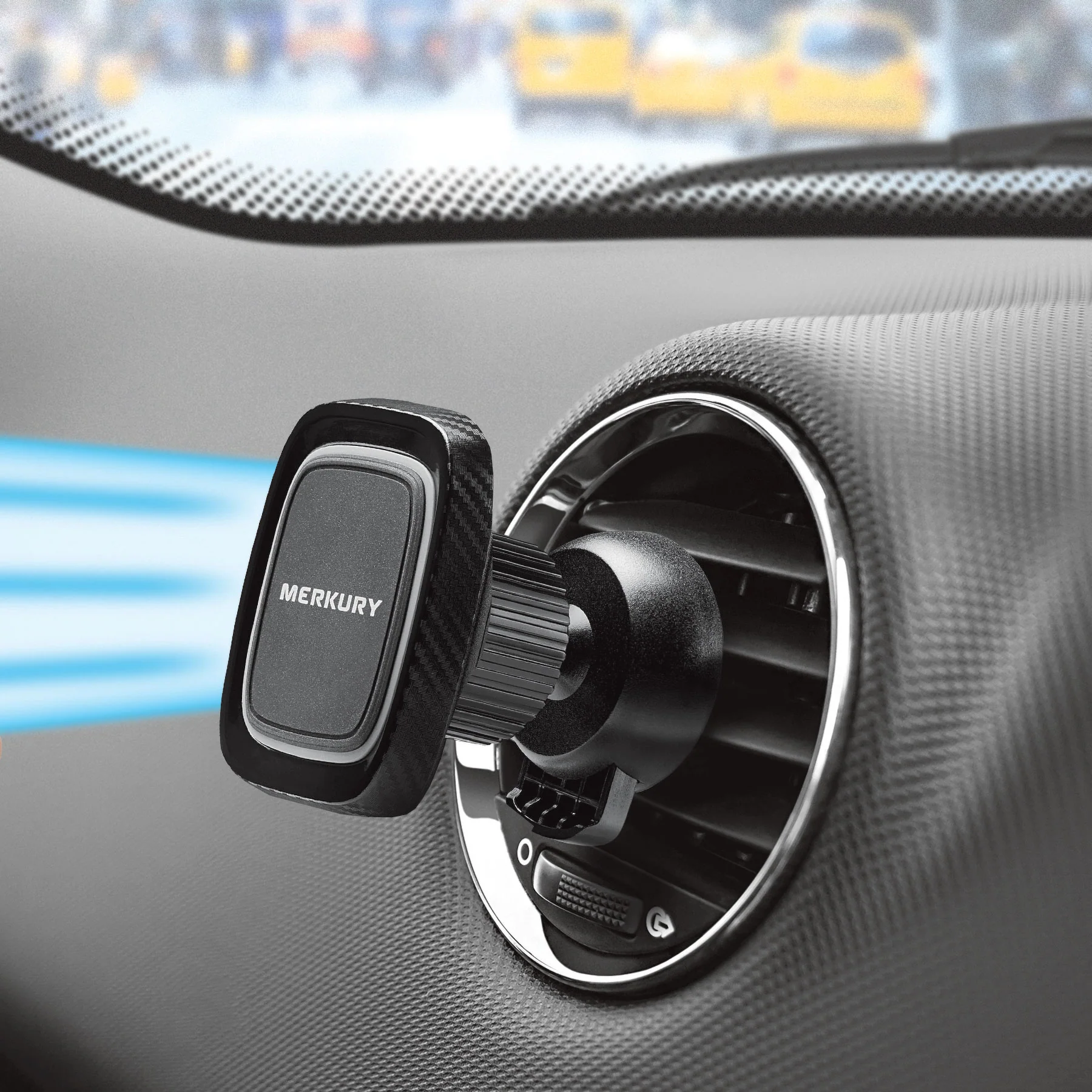 Magnetic Air Vent Car Mount - Black - Image 4