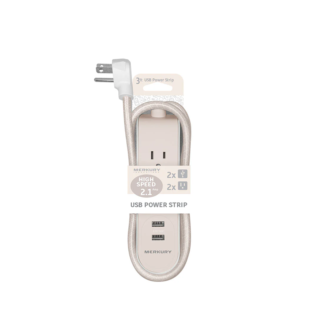 2 AC + 2 USB 2.1A 3 Ft Fabric Power - Image 3