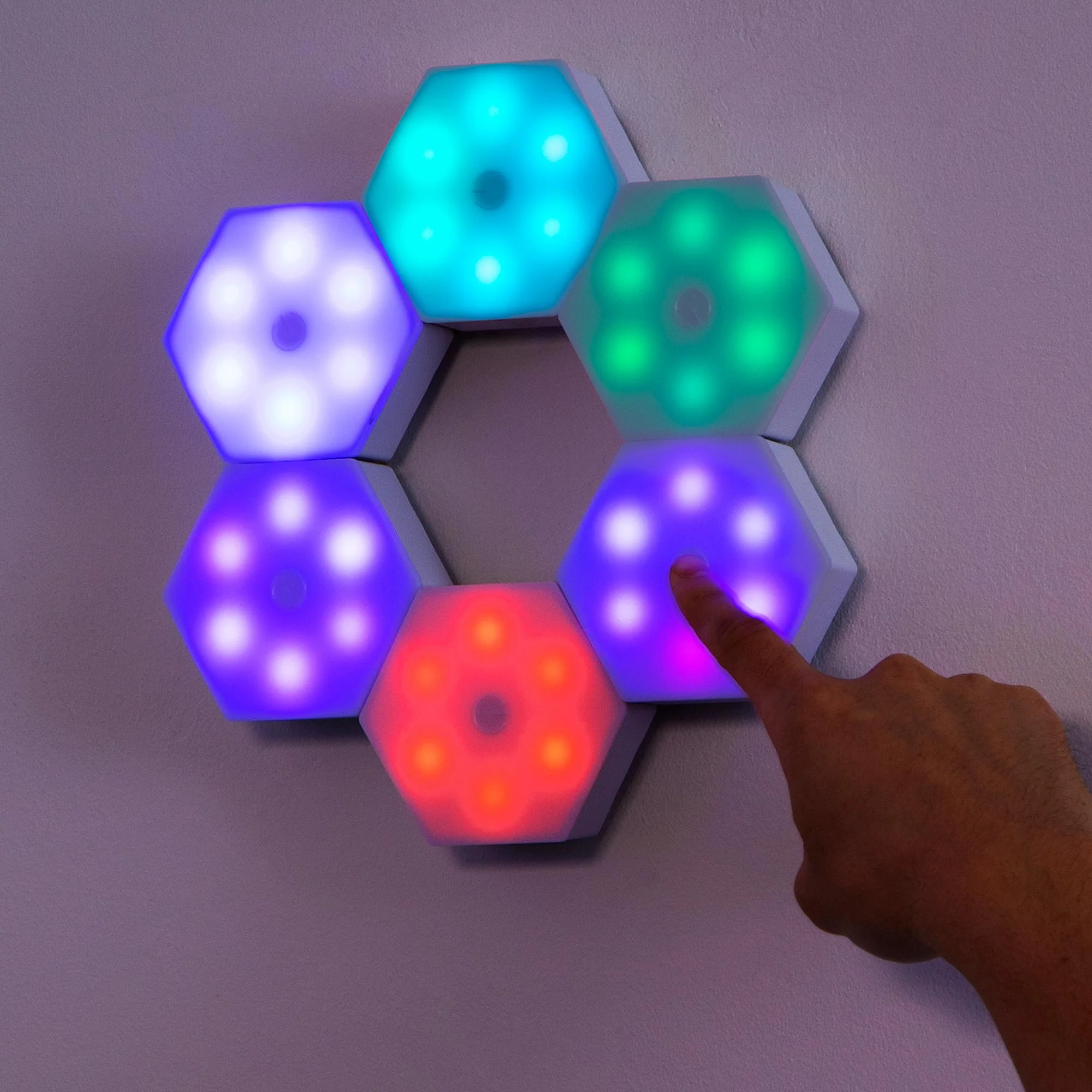 Hex-Glo Touch-Activated Multicolor LED Lights - Image 4