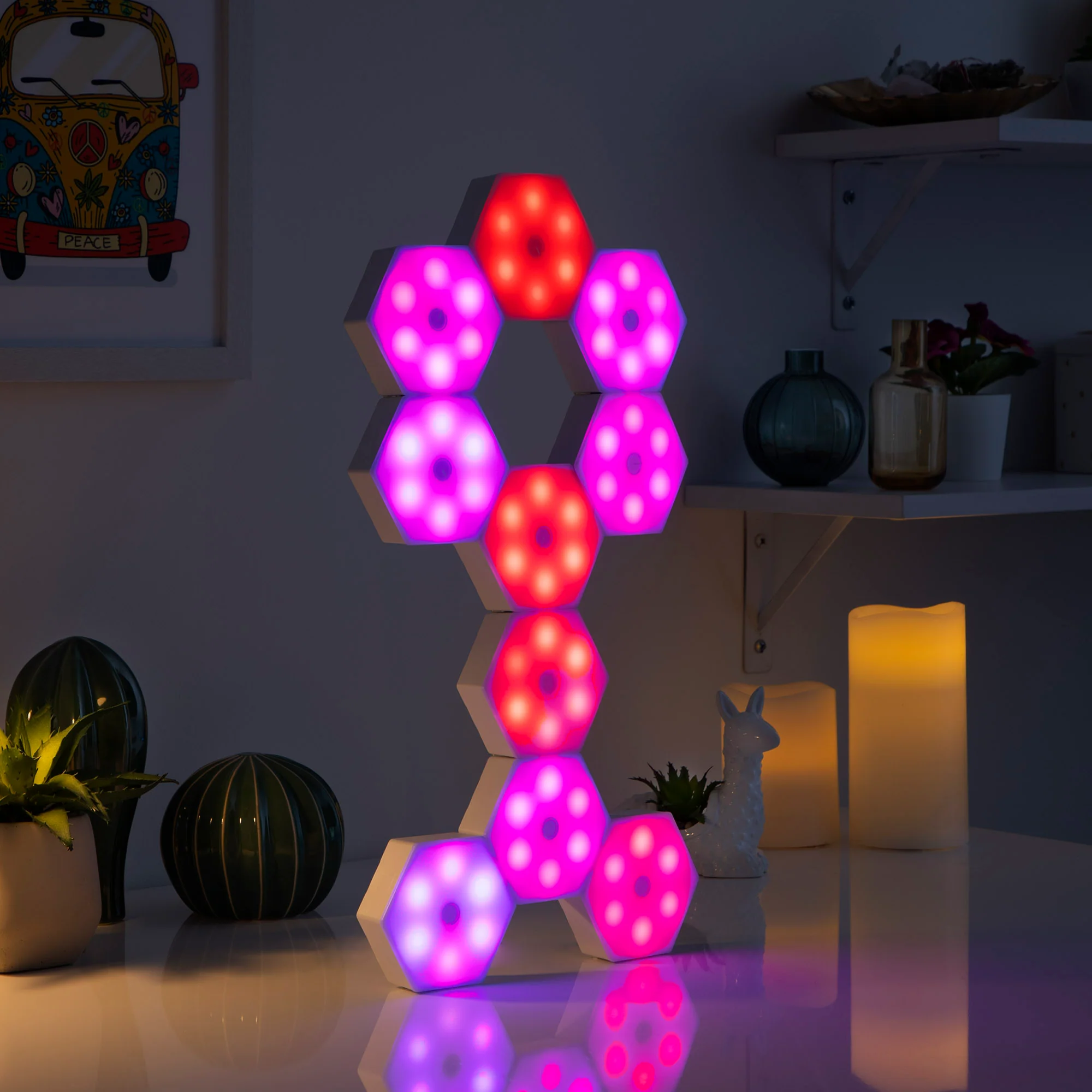 Hex-Glo Touch-Activated Multicolor LED Lights - Image 5